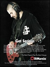 Linkin Park Brad Delson 2003 DiMarzio guitar pickups 8 x 11 advertisement print  picture