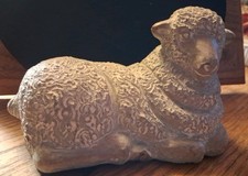 RARE Isabel Bloom Signed Concrete Vintage 1995 Sheep Lamb Sculpture Figurine picture