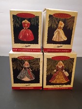 1st 4 HALLMARK HOLIDAY BARBIE ORNAMENTS- NEW IN BOX 1993-1996 set of 4 vintage picture