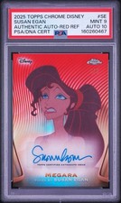 2025 Topps Chrome Disney Susan Egan Megara (Meg) Red Refractor Auto /5 PSA 9 10 picture