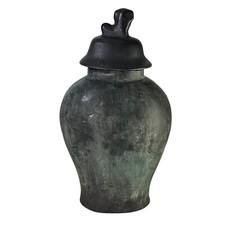 VTG Maitland Smith Bronze Lidded Urn 15.5