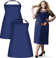 2 Pcs Plus Size Chef Aprons Extra Large Adjustable Unisex Kitchen Aprons with 2 picture