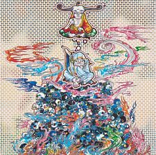 Takashi Murakami 2 Arhats Meditating Amid the Hellfire of the Mound Signed print picture