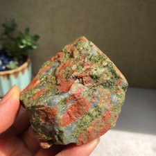 70mm Natural unakite crystal semi-precious rough original Specimen 295g A5991 picture
