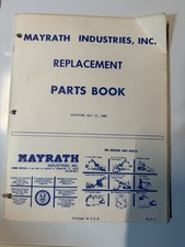 1982 Mayrath Industries Inc Replacement Parts Book DEALER SALES CATALOG BROCHURE picture