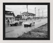 FRAMED '66 LE MANS KEN MILES BRUCE MCLAREN SHELBY AMERICAN - 11X8.5 REPRODUCTION picture