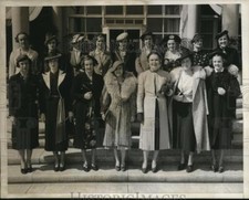 1937 Press Photo Newly elected member of the exclusive Spinster Club picture