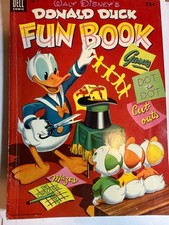 1954 Dell Donald Duck Fun Book No 2 Disney Activity Book Unused Vintage picture