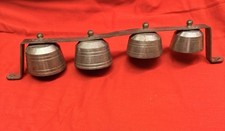 Vtg/antique Carriage/Sleigh Bells 4 Graduated Bell Size picture