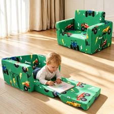 Kids Couch, 2-In-1 Kids Fold Out Couch picture