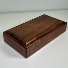 Charles Dominguez Hawaii Koa Wood Keepsake Jewelry Box Handcrafted Vintage Rare picture