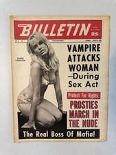 1969 National Bulletin Newspaper, Diane London, Vampire Attacks Woman VRN4 picture