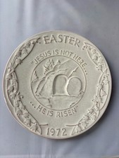 Frankoma EASTER Plate ”Jesus Is Not Here.. He Has Risen” 1972 picture