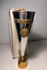 Vintage USSR Soviet Sports Trophy Cup w/ USSR Emblem, Box & Passport 1988 picture