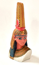 Beautiful Nefertari Egyptian Queen Pharaoh Statue Made in 2000 Signed 5.5