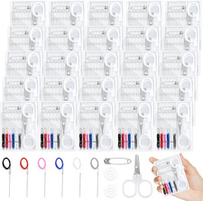 60 Boxes Mini Sewing Kit Bulk, Travel Sewing Kit with Pre Threaded picture