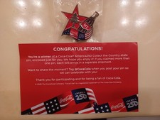 NEW Coca Cola Montana MT State Pin America 250 Coke Bottle, Ponderosa Pine Tree picture