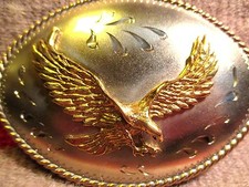 Beautiful EAGLE Landing  J Tedder Buckles By Design Phoenix Az Belt Buckle  picture