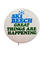 VTG Ski Beech Mountain Pin Pin back Button Great Things Are Happening picture