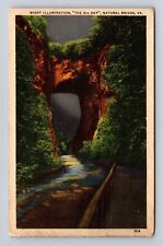 Natural Bridge VA-Virginia, Night Illumination, Antique, Vintage Postcard picture