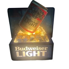 Vintage 1982-83 Budweiser Light Beer Can on Ice Sign Anheuser Busch Bud picture