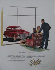 1949 vintage Dodge Vehicle print ad, Post World War ll picture