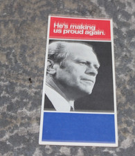 1976 Gerald FORD DOLE PRESIDENTIAL CAMPAIGN BROCHURE He's Making us Proud Again picture