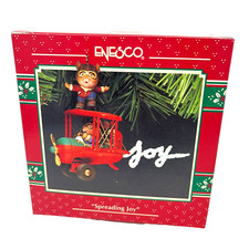 Enesco Spreading Joy Christmas Ornament 1993 Limited Edition Vintage Holiday NOS picture