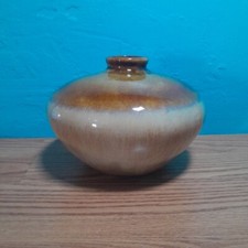 Studio Art Pottery Wide Bud Vase  Ceramic Multi Color Glaze picture
