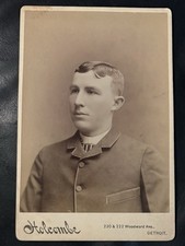 1885 Michigan University Wolverines Football General William Morrow Cabinet Card picture