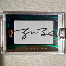 Decision 2020 George W. Bush Cut Signature Cut Autograph Card A-1 Politics picture