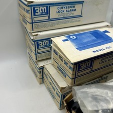 6 Vintage 3M Outkeeper Lock Alarm Model 1121 NOS New Old Stock Security picture