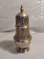 Vtg MUFFINEER Sugar Shaker BARKER ELLIS Silverplate England Victorian 6.5