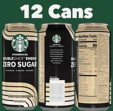 12-Pack Starbucks Doubleshot Energy Zero Sugar French Vanilla 15 fl oz Cans picture