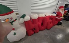 Gemmy Airblown Inflatable NOEL Letters Word 14 FT Snowman Christmas Santa Yard picture