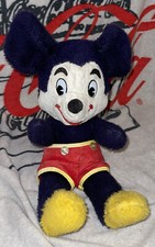 VTG Walt Disney Productions Mickey Mouse Plush 14” WDP Tag 1970s Theme Park Toy picture