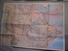 VTG CANADA MAP +ICE AGE MAMMALS OF ALASKAN TUNDRA National Geographic March 1972 picture