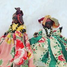 Set of 2 RARE ANTIQUE AFRICAN CELLULOID MINIATURE HEIRLOOM COLLECTIBLE DOLL 5
