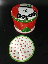 Vintage Lynda Sylvester Christmas Paper Coasters Set of 45 with Original Tin picture