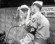 WAAC with MP Harley-Davidson Military Motorcycle WWII 8x10 Photo Print HT4136984 picture