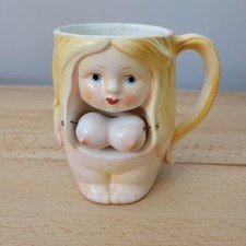 VTG 70s Betty Swinging BOOB Mug SPENCER GIFTS Nude LADY Cup Naughty Bare Bottom picture