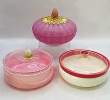 Lot of 3 1960's Avon Powder Jars Wild Rose, Elusive, Sometime picture