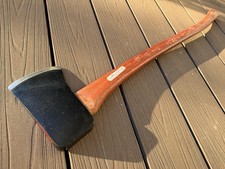 Plumb Permabond 4lb 4oz Single Bit Axe 35” Original Red Handle Vintage USA picture