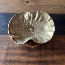 Vintage 1948 Oscar Hansen CR 3-24 Brass Lotus Leaf Dish Virginia Metal Crafters picture