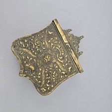 Antique Ottoman Empire or Balkan Style Brass Cartridge Box or Palaska picture