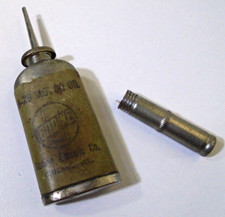 Atq Bodine Motor Oil LO-28 Squirt Oiler Can w/ Spout Cap Machine Aviation Engine picture