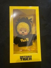 ONITSUKA TIGER MONCHHICHI Plush Doll Keychain Bag Charm YELLOW BLACK Japan New picture