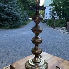 Vintage MCM Americana Style Brass Table Lamp Sphere’s. Round, Circles , Ball picture