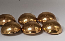 6 High Domed Gold Metal Shank Buttons Coat Blazer approx. 1 inch round picture