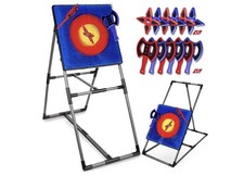 Axe Throwing Game Set - 16 Axes, Indoor/Outdoor Target for Kids 6-12, Backyard F picture